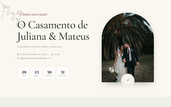 Miniatura do modelo Casamento Jardim